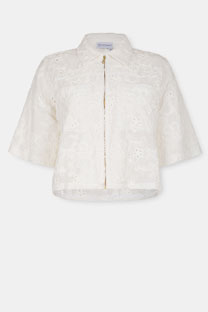 Bluza sa floralnim vezom i rajsferšlusom Tiffany Production
